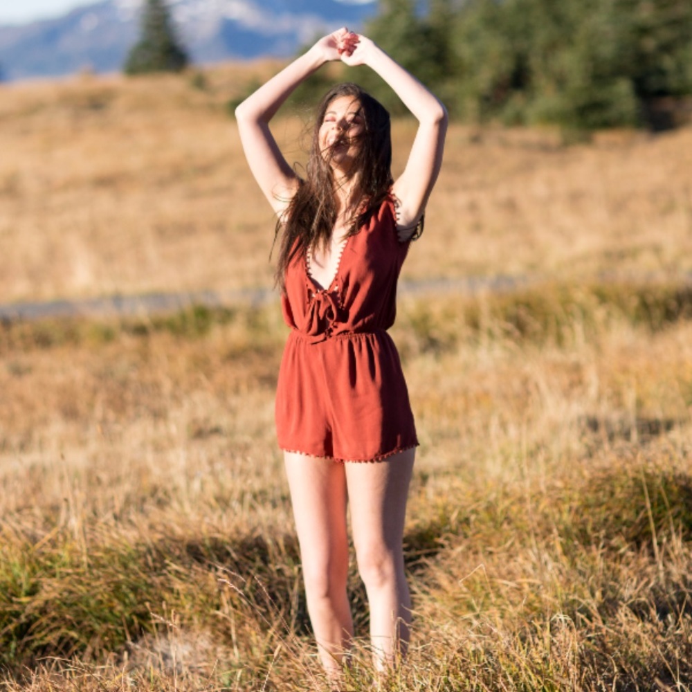 Rust/Burnt Orange Romper